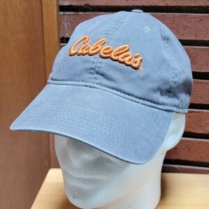 Cabela's Hat Baseball Gray Orange Adjustable Dad Hunting Fishing